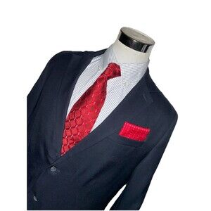 LL Bean Suit Jacket Black Wool Blazer Men’s Size 42 Tall Sport Coat NEW